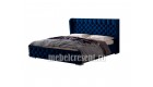 Кровать 1600 из ткани с подъёмным механизмом «Франческа» Океан